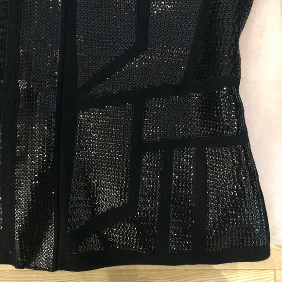 Black Sequin Strapless Bustier - Picture 4 of 4